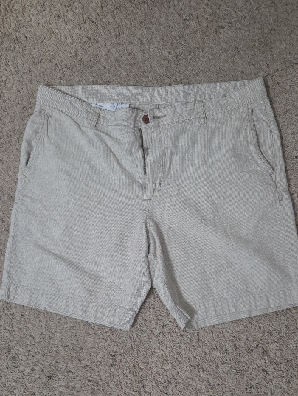 Tommy Bahama Beige Flat-Front Casual Shorts